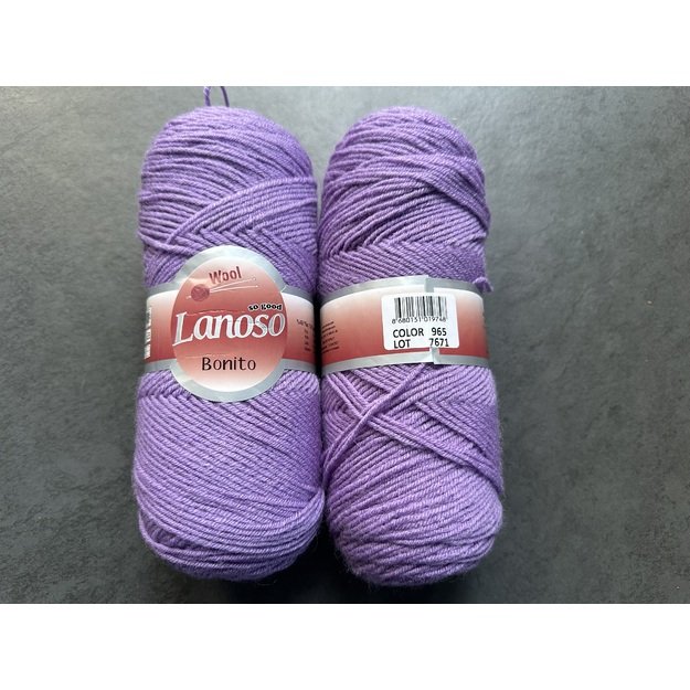 BONITO lanoso- 49% wool, 51% acrylic, 100gr/ 300m, Nr 965 1