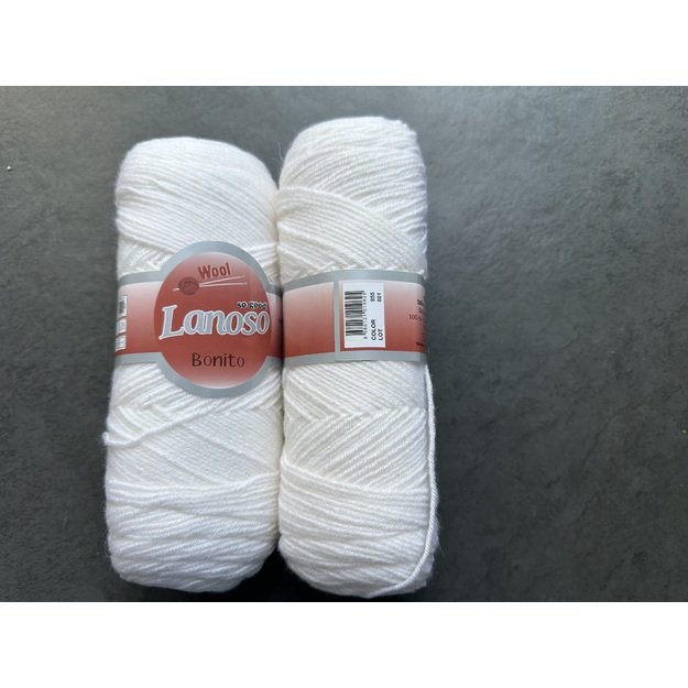 BONITO lanoso- 49% wool, 51% acrylic, 100gr/ 300m, Nr 955