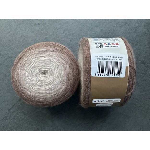 ANGORA GOLD OMBRE BATIK- 20% Wool, 80% Akrilik, 150gr/ 825m, Nr 8103 1