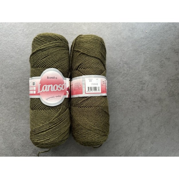 BONITO lanoso- 49% wool, 51% acrylic, 100gr/ 300m, Nr 912 1