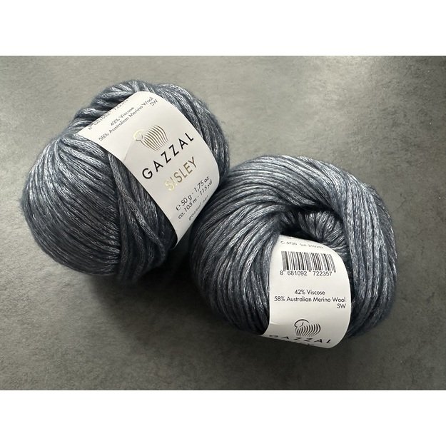 SISLEY - 58% Australian merino wool, 42% viscose, 50 g / 105 m, No. 5720