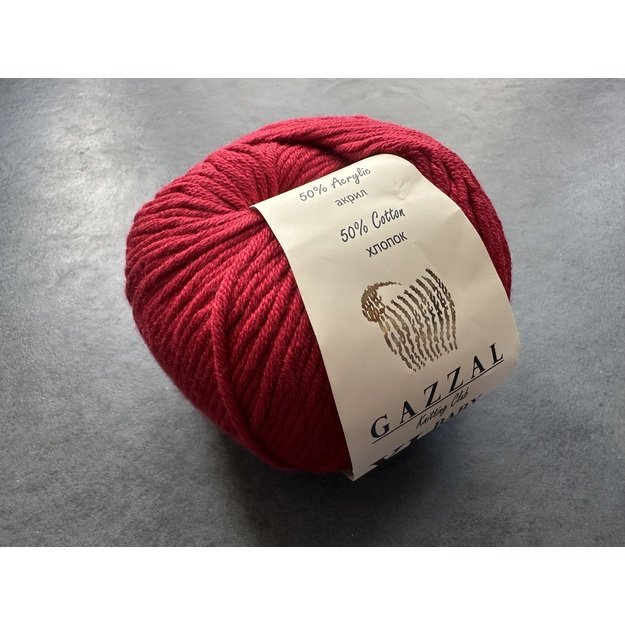 BABY COTTON XL Gazzal- 50% Cotton (medvilnė), 50% Acrylic (akrilas), 50 gr / 105 m, Nr 3439