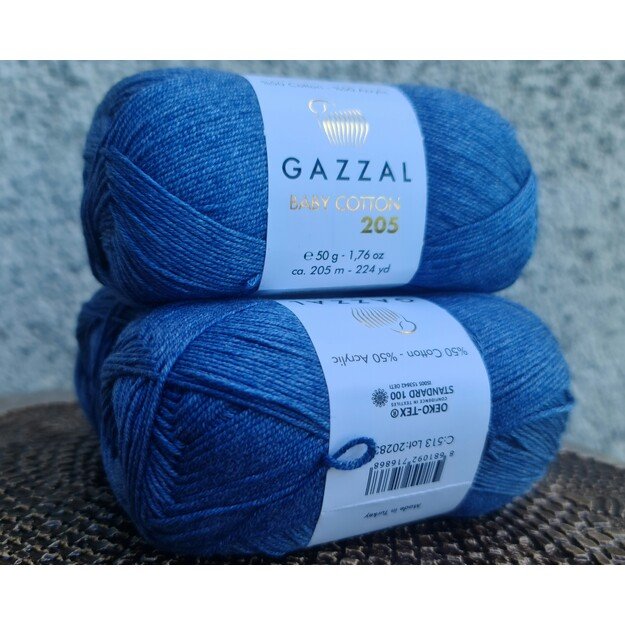 BABY COTTON 205 Gazzal- 50% cotton, 50% acrylic, 50 gr/ 205m, Nr 513