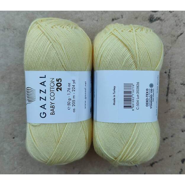 BABY COTTON 205 Gazzal- 50% cotton, 50% acrylic, 50 gr/ 205m, Nr 504