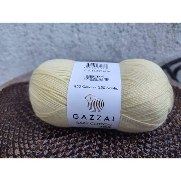 BABY COTTON 205 Gazzal- 50% cotton, 50% acrylic, 50 gr/ 205m, Nr 504