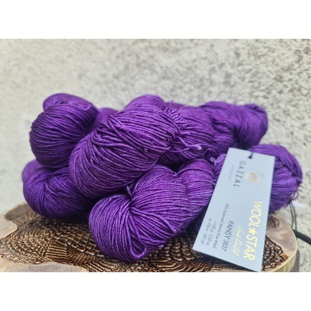 WOOL STAR Gazzal- 100% Superwash Merino Fine Wool, 100 gr/ 350m, Nr 3827