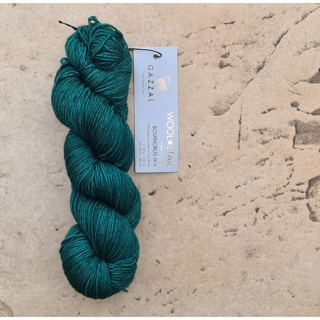 WOOL STAR Gazzal- 100% Superwash Merino Fine Wool, 100 gr/ 350m, Nr 3816