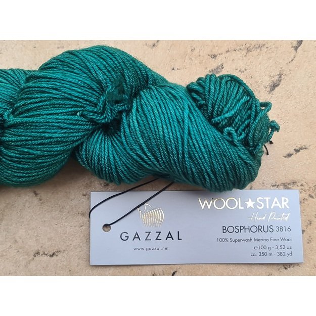 WOOL STAR Gazzal- 100% Superwash Merino Fine Wool, 100 gr/ 350m, Nr 3816