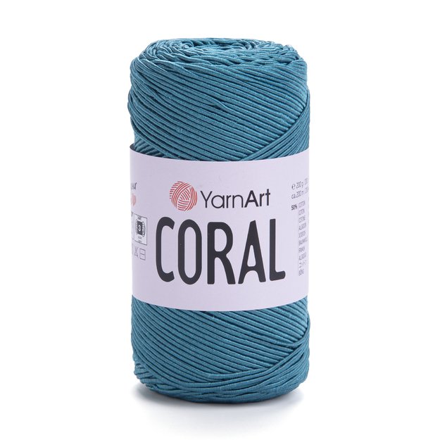 CORAL YarnArt- 50% cotton, 50% polyester, 200gr/ 200m, Nr 1912