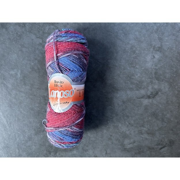BONITO ETHNIC lanoso- 49% wool, 51% acrylic, 100gr/ 300m, Nr 1207