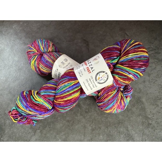 HAPPY FEET Gazzal- 75% Superwash Merino Wool, 25% Polyamide, 100gr/ 330m, Nr 3241