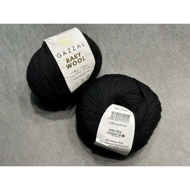 BABY WOOL Gazzal- 40% acrylic, 20% cashmere PA, 40% lana merino, 50gr/ 175m, Nr 803