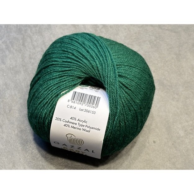 BABY WOOL Gazzal- 40% acrylic, 20% cashmere PA, 40% lana merino, 50gr/ 175m, Nr 814