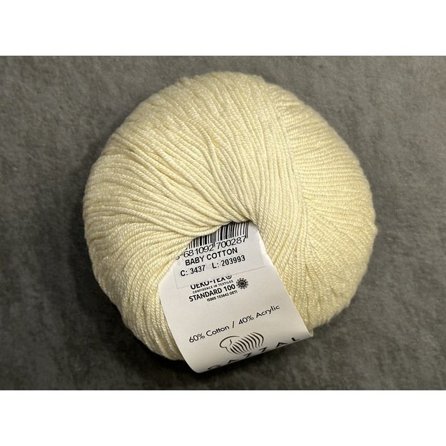 BABY COTTON Gazzal- 60% cotton, 40% acrylic, 50gr/ 165m, Nr 3437