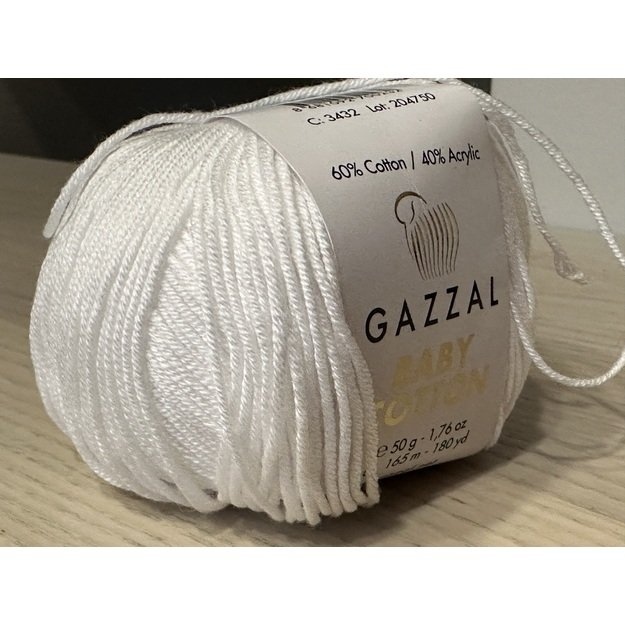 BABY COTTON Gazzal- 60% cotton, 40% acrylic, 50gr/ 165m, Nr 3432