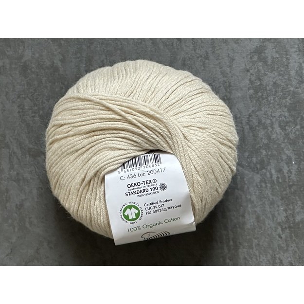 ORGANIC BABY COTTON Gazzal- 100% organic cotton, 50gr/ 115m, Nr 436