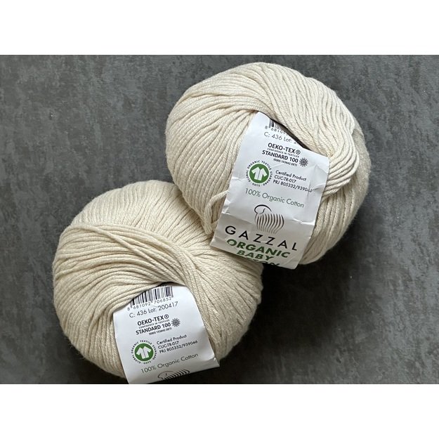 ORGANIC BABY COTTON Gazzal- 100% organic cotton, 50gr/ 115m, Nr 436