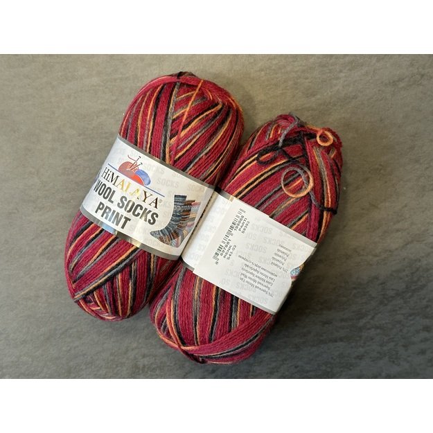 HIMALAYA WOOL SOCKS PRINT- 75% superwash merino, 25% polyamide, 100gr/ 400m, Nr S-43-03