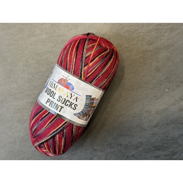 HIMALAYA WOOL SOCKS PRINT- 75% superwash merino, 25% polyamide, 100gr/ 400m, Nr S-43-03