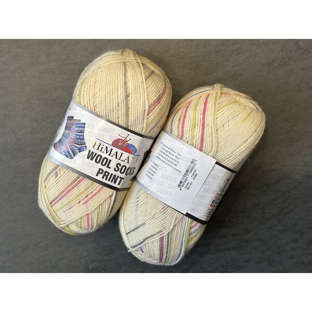 HIMALAYA WOOL SOCKS PRINT- 75% superwash merino, 25% polyamide, 100gr/ 400m, Nr S-61-01