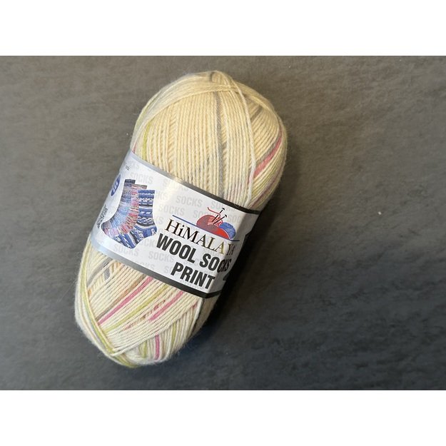 HIMALAYA WOOL SOCKS PRINT- 75% superwash merino, 25% polyamide, 100gr/ 400m, Nr S-61-01