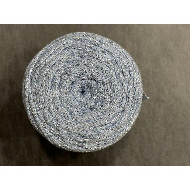 MACRAME COTTON LUREX Yarn Art- 75% cotton, 13% polyester, 12% metalic polyester, 250gr/ 205m. Nr 729
