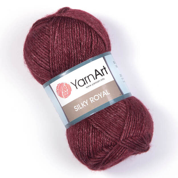 SILKY ROYAL YarnArt- 35% Silk Rayon, 65% Merino wool, 50gr/ 140m, Nr 444