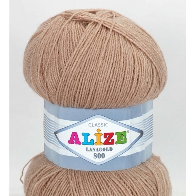 LANAGOLD 800 Alize- 51% acrylic, 49% wool, 100gr/ 800m, Nr 05