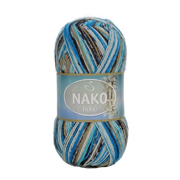BOHO Nako- 75% wool, 25% polyamid, 100gr/ 400m, Nr 32843
