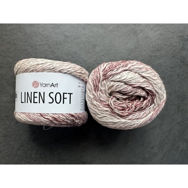 LINEN SOFT YarnArt- 30% Linen, 36% viscose, 34% cotton, 100gr/ 272m, Nr 7405