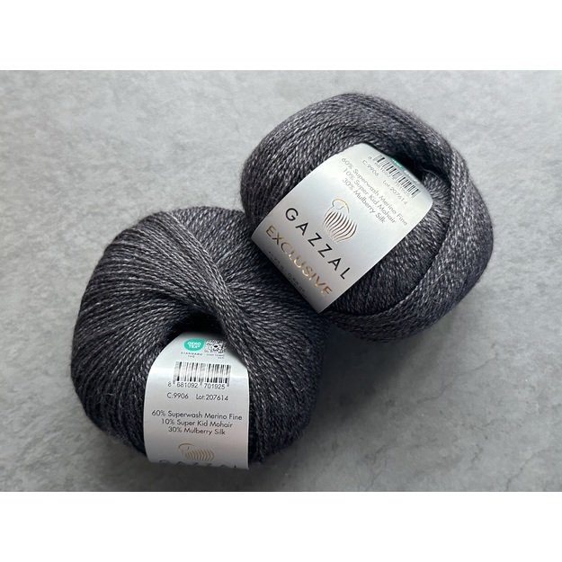 EXCLUSIVE Gazzal- 60% superwash merino fine, 10% super kid mohair, 30% mulberry silk, 25gr/ 200m, Nr 9906