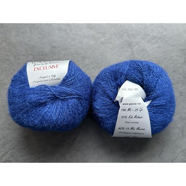 EXCLUSIVE Gazzal- 40% 19Mic merino, 10% kid mohair, 50% mulberry silk, 25gr/ 190m, Nr 9911