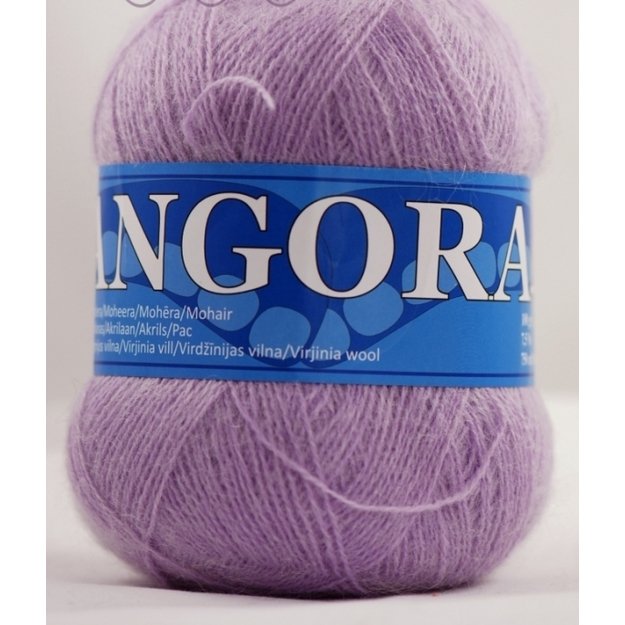 Angora2- 50% Mohair (moheris), 30% Acrylic ( akrilanas), 20% Virgin wool (jauna vilna), 100gr/ 750m, Nr 718