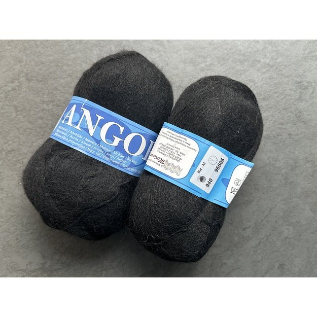 Angora2- 50% Mohair (moheris), 30% Acrylic ( akrilanas), 20% Virgin wool (jauna vilna), 100gr/ 750m, Nr 940