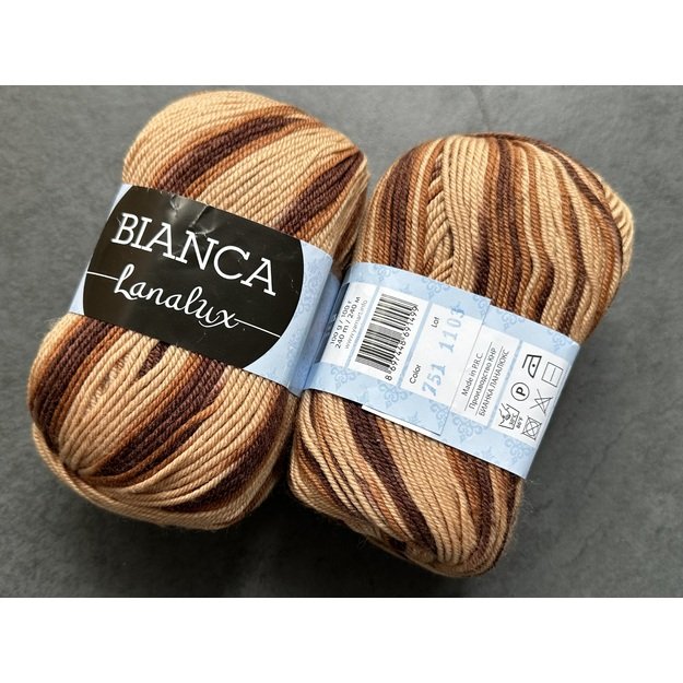 BIANCA Lanalux- 100% Wool (vilna), 100gr/ 240m, nr 751