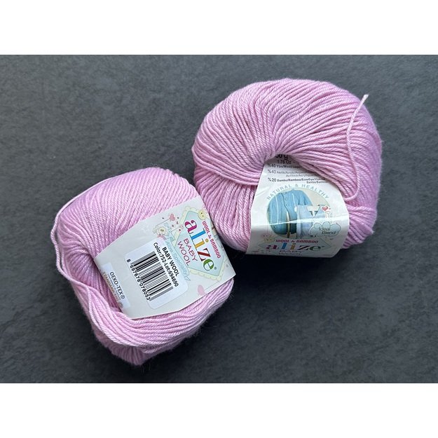 BABY WOOL Alize- 40% Wool, 40% Acrylic, 20% Bamboo, 50gr/ 175m, Nr 752