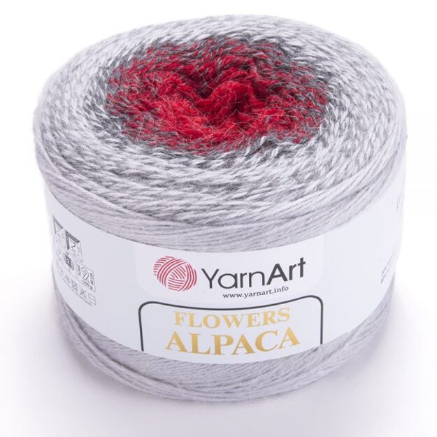 ALPACA FLOWERS Yarn Art- 20% Alpaca, 80% Acrylic, 250gr/ 940m, Nr 436