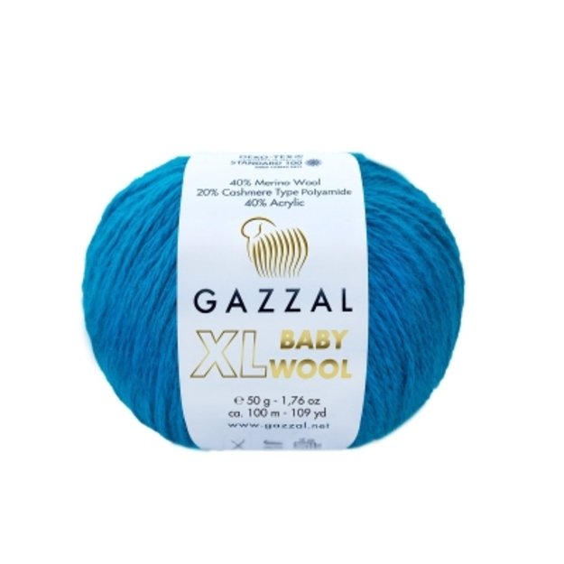 BABY WOOL XL Gazzal - 40% Acrylic,  20% Cashmere PA , 40% Lana Merino, 50 gr/ 100m, Nr 822