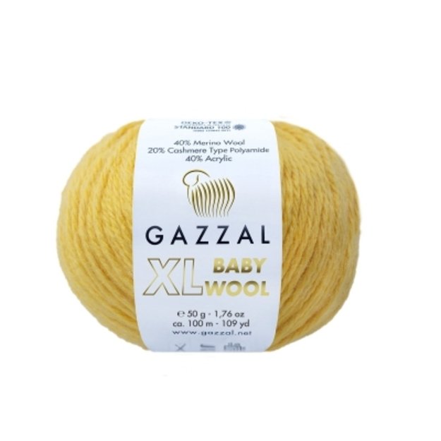 BABY WOOL XL Gazzal - 40% Acrylic,  20% Cashmere PA , 40% Lana Merino, 50 gr/ 100m, Nr 812