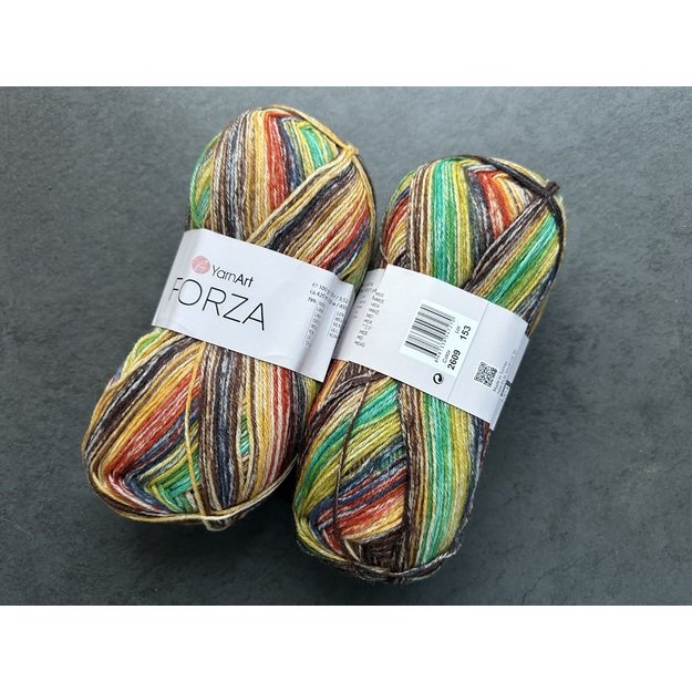 FORZA YarnArt- 75% wool, 25% poliamide, 100gr/ 420m, Nr 2609