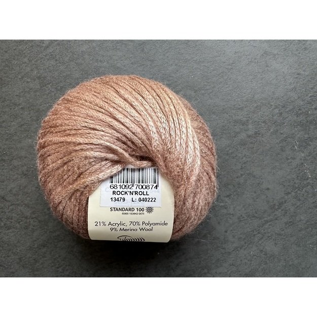 ROCK N ROLL- 9% merino wool, 21% acryli, 70% polyamide, 50gr/ 115m, Nr 13479