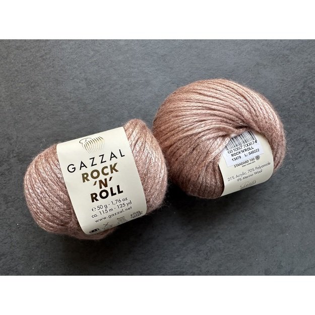 ROCK N ROLL- 9% merino wool, 21% acryli, 70% polyamide, 50gr/ 115m, Nr 13479