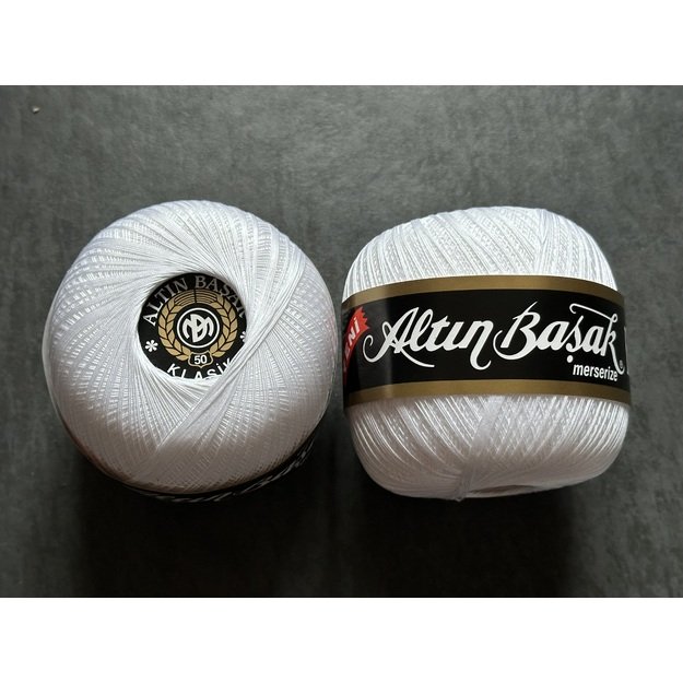 ALTIN BASAK KLASIK 30- 100% merserize cotton, 100gr/ 1015, Nr 50- balta