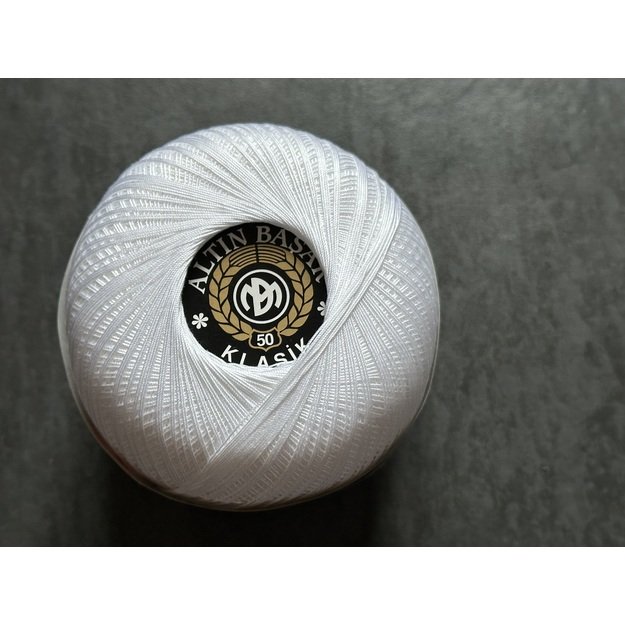 ALTIN BASAK KLASIK 30- 100% merserize cotton, 100gr/ 1015, Nr 50- balta