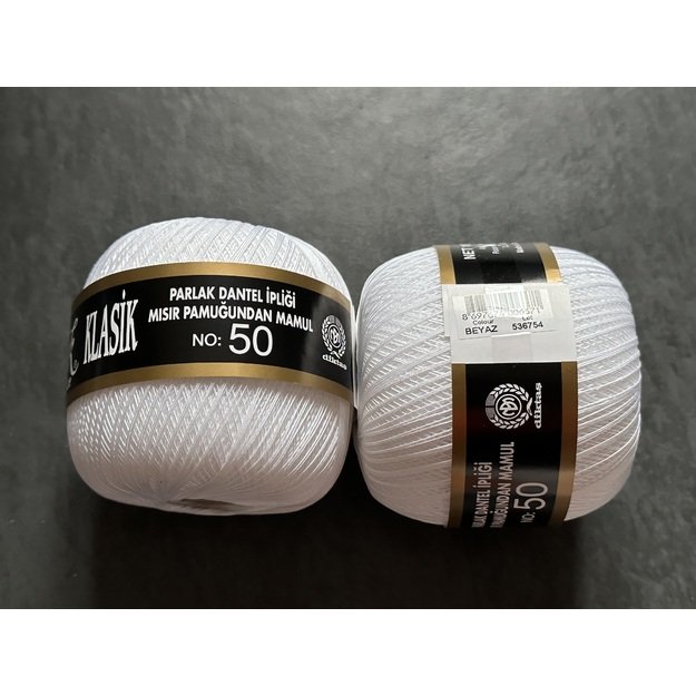 ALTIN BASAK KLASIK 30- 100% merserize cotton, 100gr/ 1015, Nr 50- balta