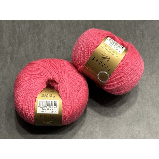 BABY ALPACA Gazzal- 45% Superwash Merino fine, 55% Baby alpaca, 50gr/ 160, Nr 46028