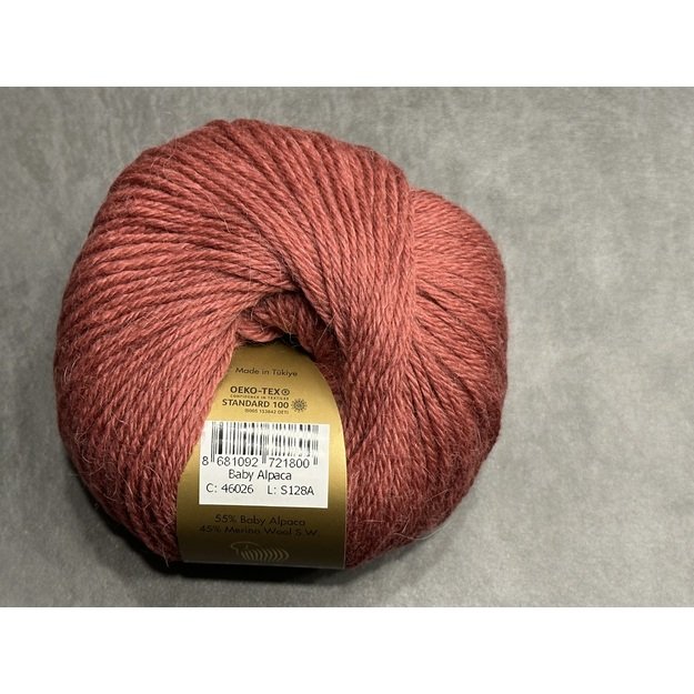 BABY ALPACA Gazzal- 45% Superwash Merino fine, 55% Baby alpaca, 50gr/ 160, Nr 46026