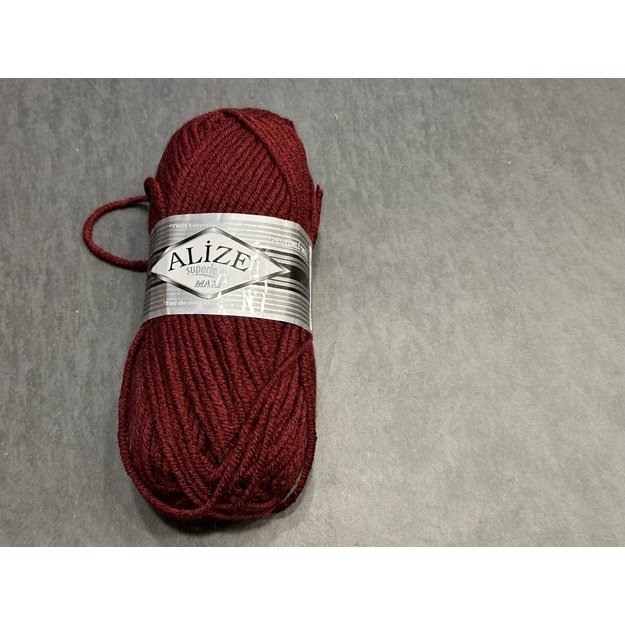 SUPERLANA MAXI Alize- 25% Wool , 75% Acrylic- 100 gr / 100 m, Nr 57