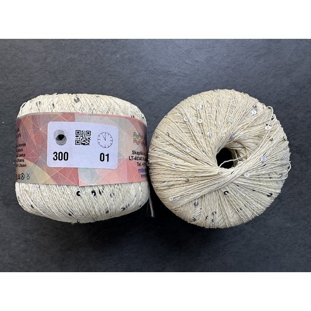 SEQUIN- 75/25% Polyamide, Payette, 50gr/ 500m, Nr 300
