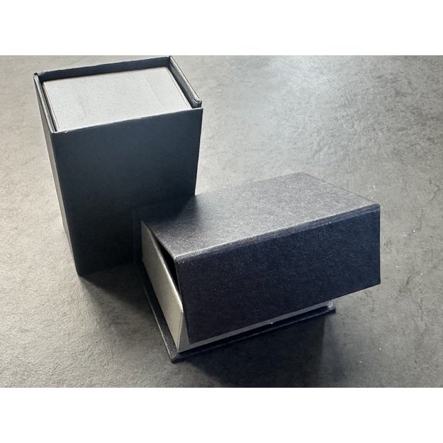 Dovanų dėžutė papuošalams su magnetu- 70x45x30 mm, grafito-sidabro sp.